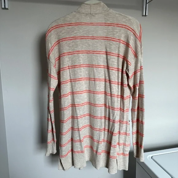 Madewell Tan Cardigan with Pink Stripes - Picture 3 of 6